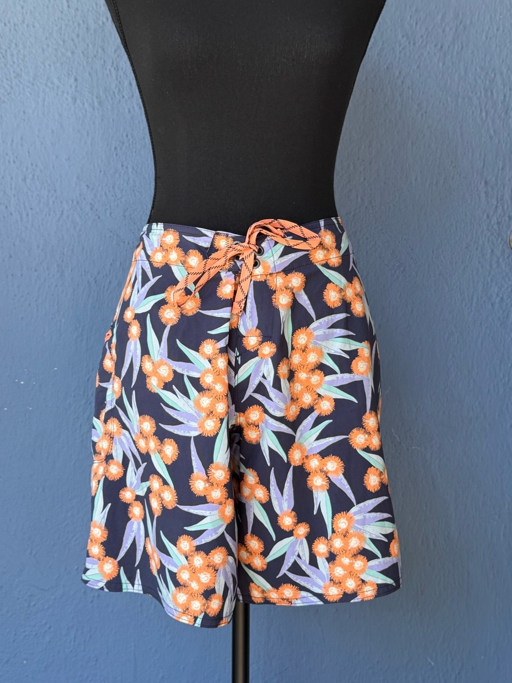 Patagonia Navy with Orange Floral Print